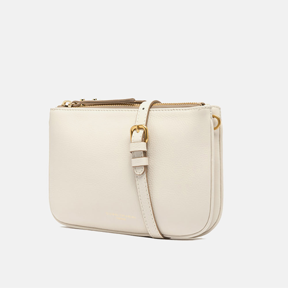white leather Frida crossbody bag, made in Italy by Gianni Chiarini