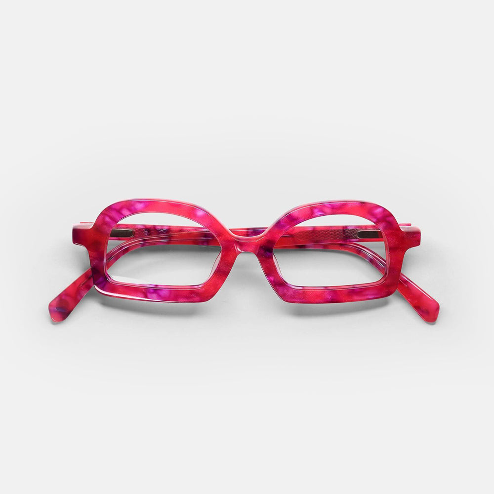 pink and purple 'bet your bottom' reading glasses by Eyebobs