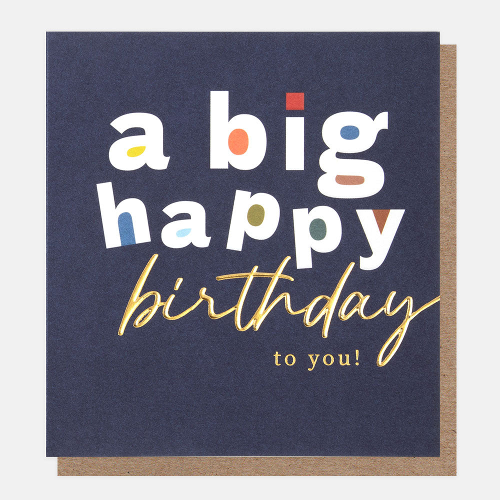navy a big happy birthday to you card