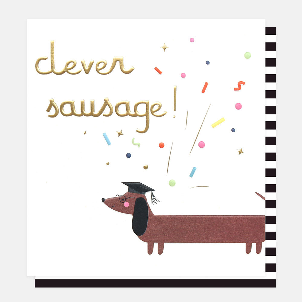 Clever Sausage Graduation Congratulations Card