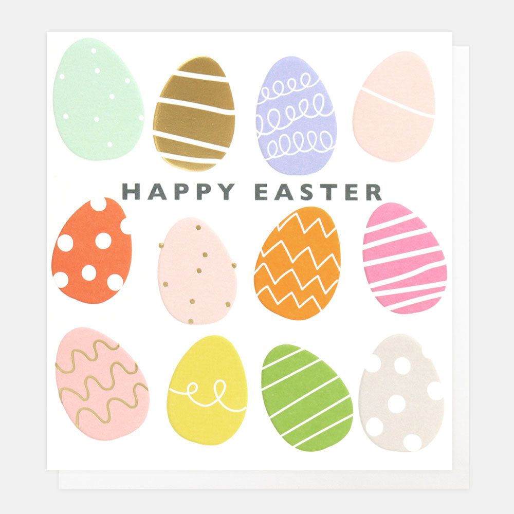 colourful Easter eggs happy Easter card