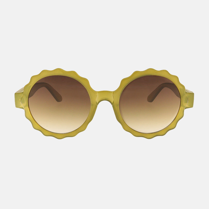 green round framed sunglasses, made by Charly Therapy