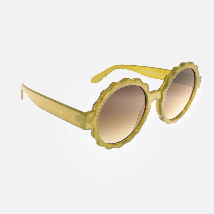 green round framed sunglasses, made by Charly Therapy