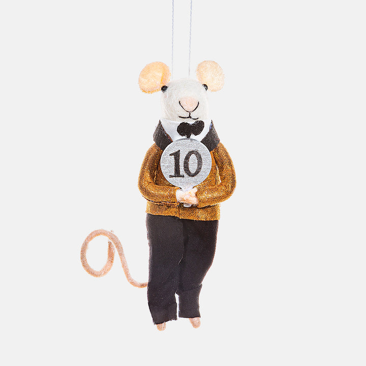 talent show judge mouse felt hanging christmas tree decoration