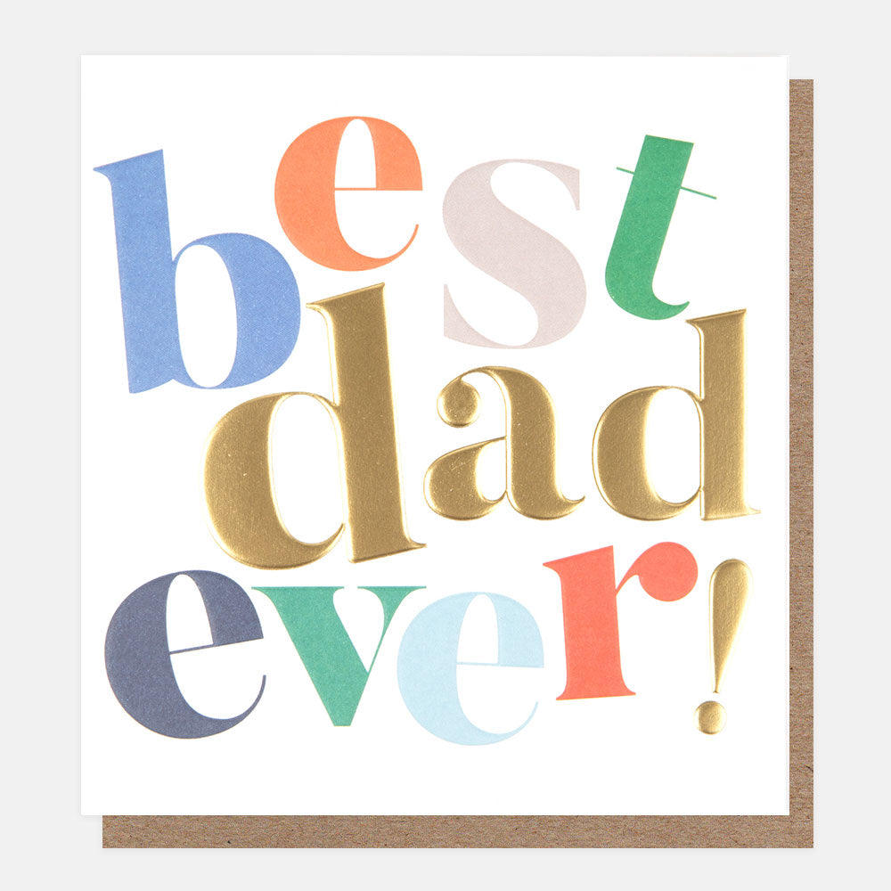 bold text 'best dad ever' card, ideal for father's day or a birthday