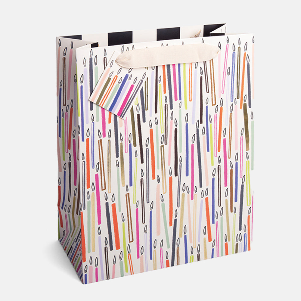 colourful candles medium gift bag