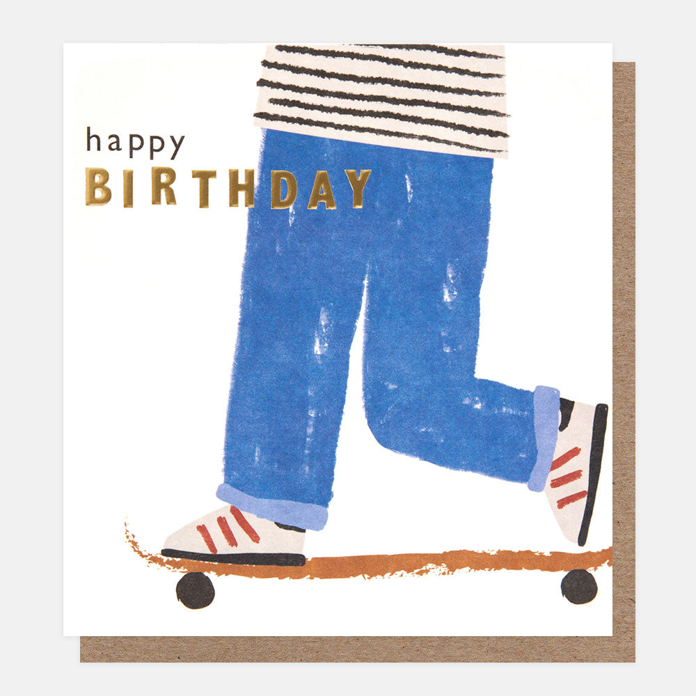 skateboarder happy birthday card