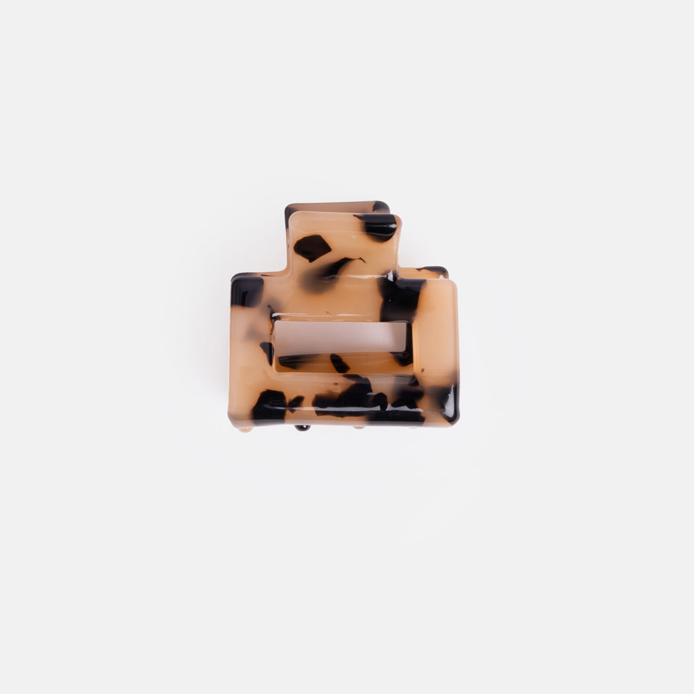 Light Tortoiseshell acetate square Hair Claw