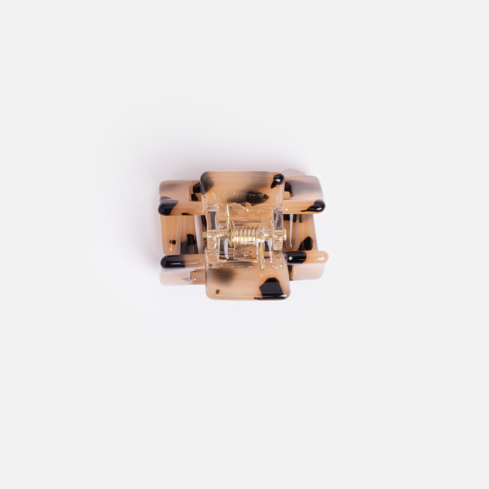Light Tortoiseshell acetate square Hair Claw