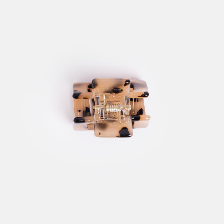 Light Tortoiseshell acetate square Hair Claw