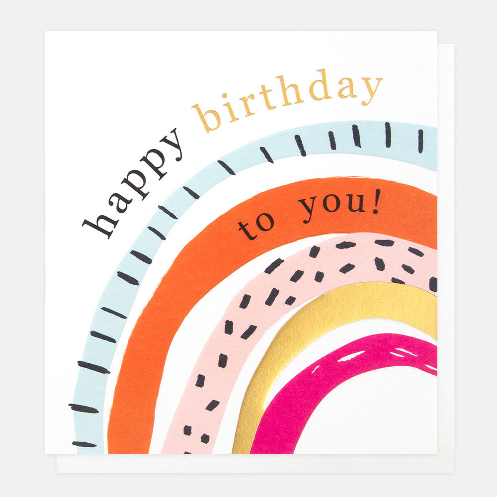 rainbow happy birthday to you card