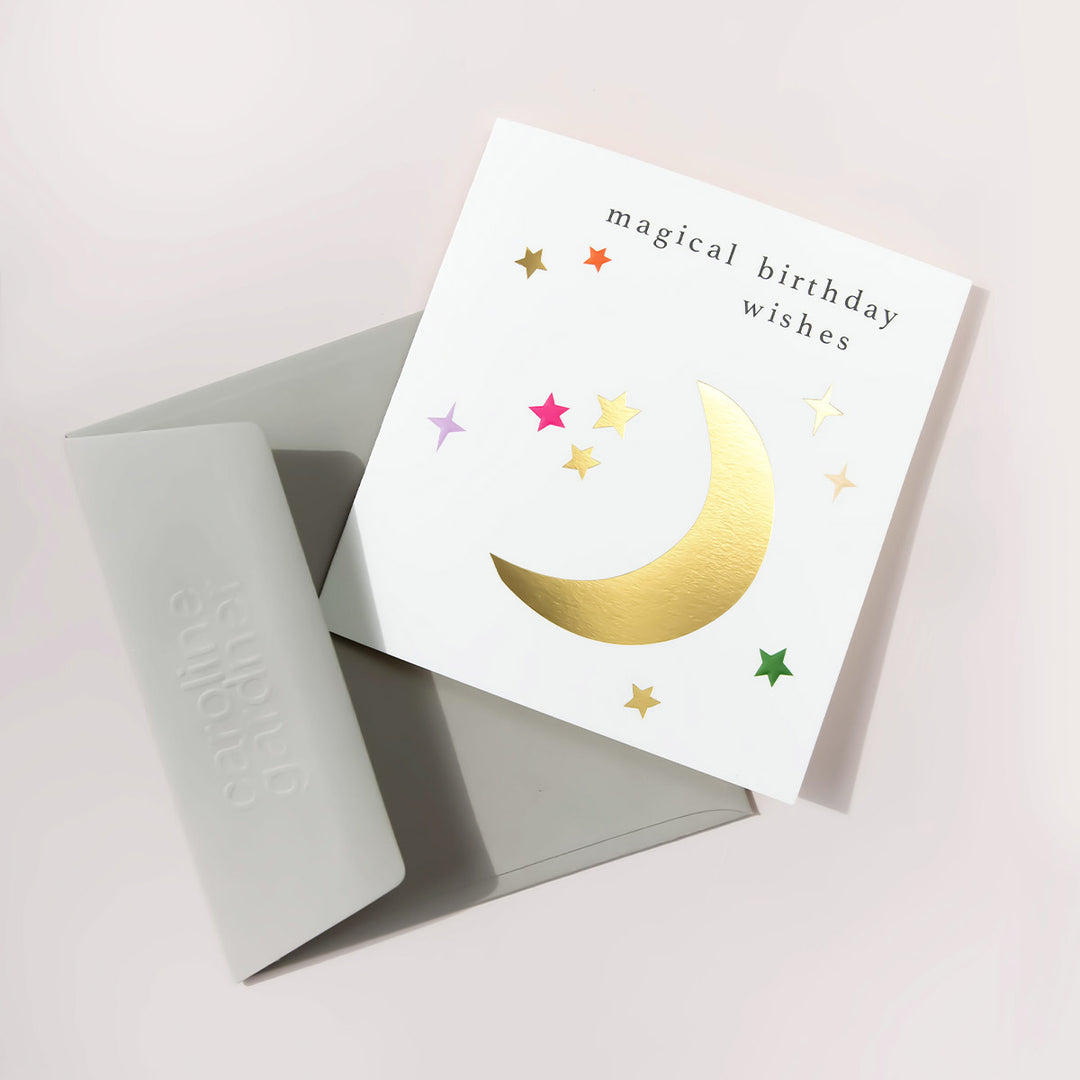 Moon & Stars Magical Birthday Wishes Card