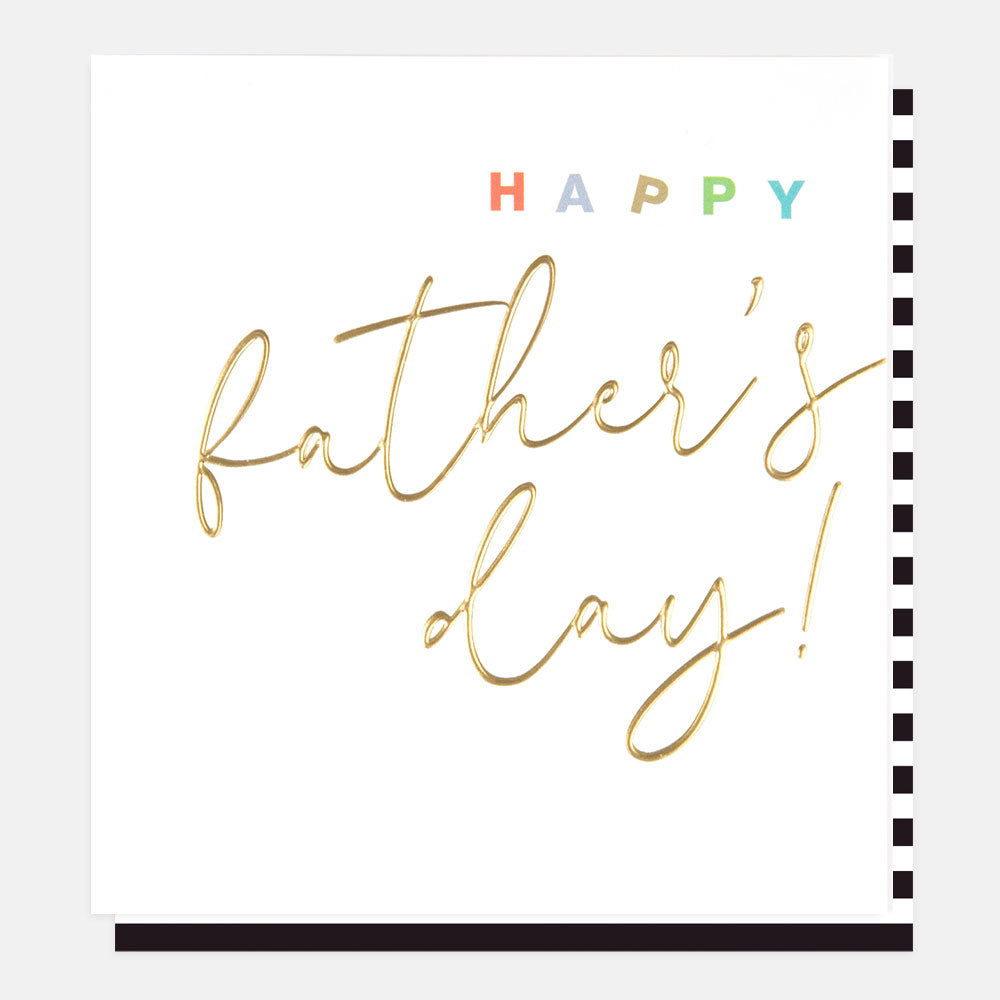 Gold Calligraphy Father's Day Card