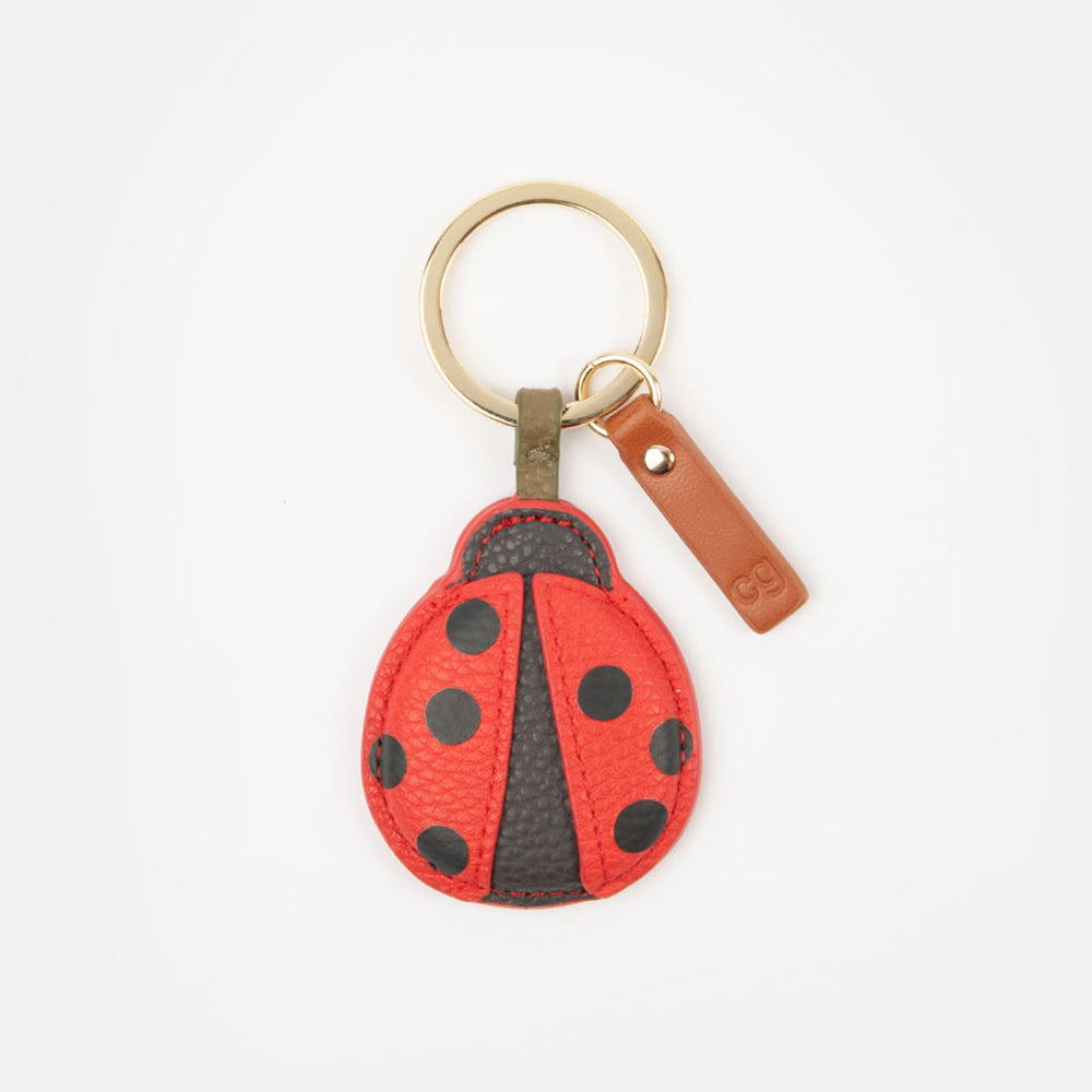 red spotty ladybird padded keyring