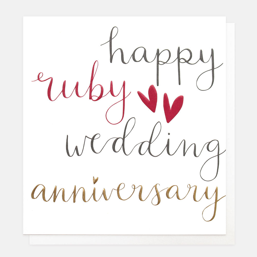 Ruby Wedding Anniversary Card