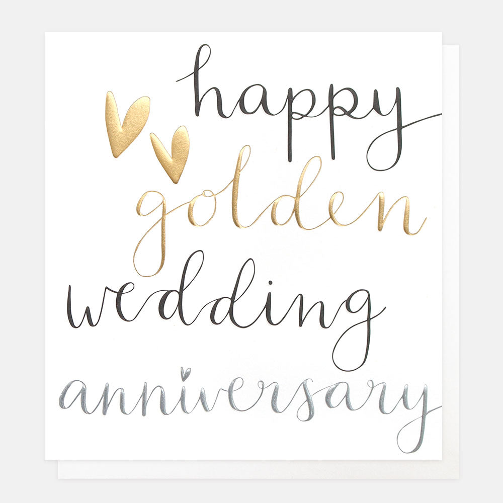 happy 50th golden wedding anniversary card