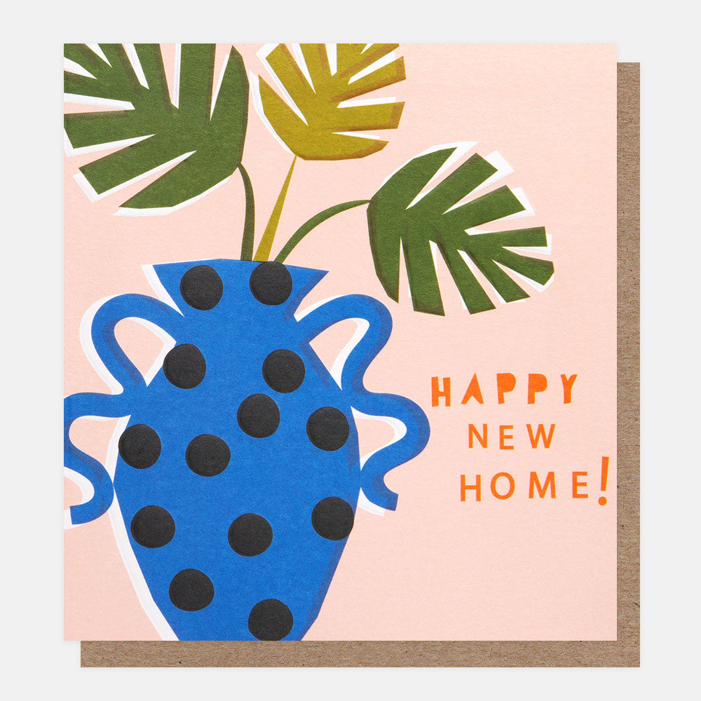 Vase And Palm Happy New Home Card
