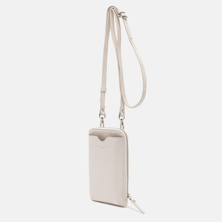 wallets dollaro marble white leather phone bag, made in Italy by Gianni Chiarini