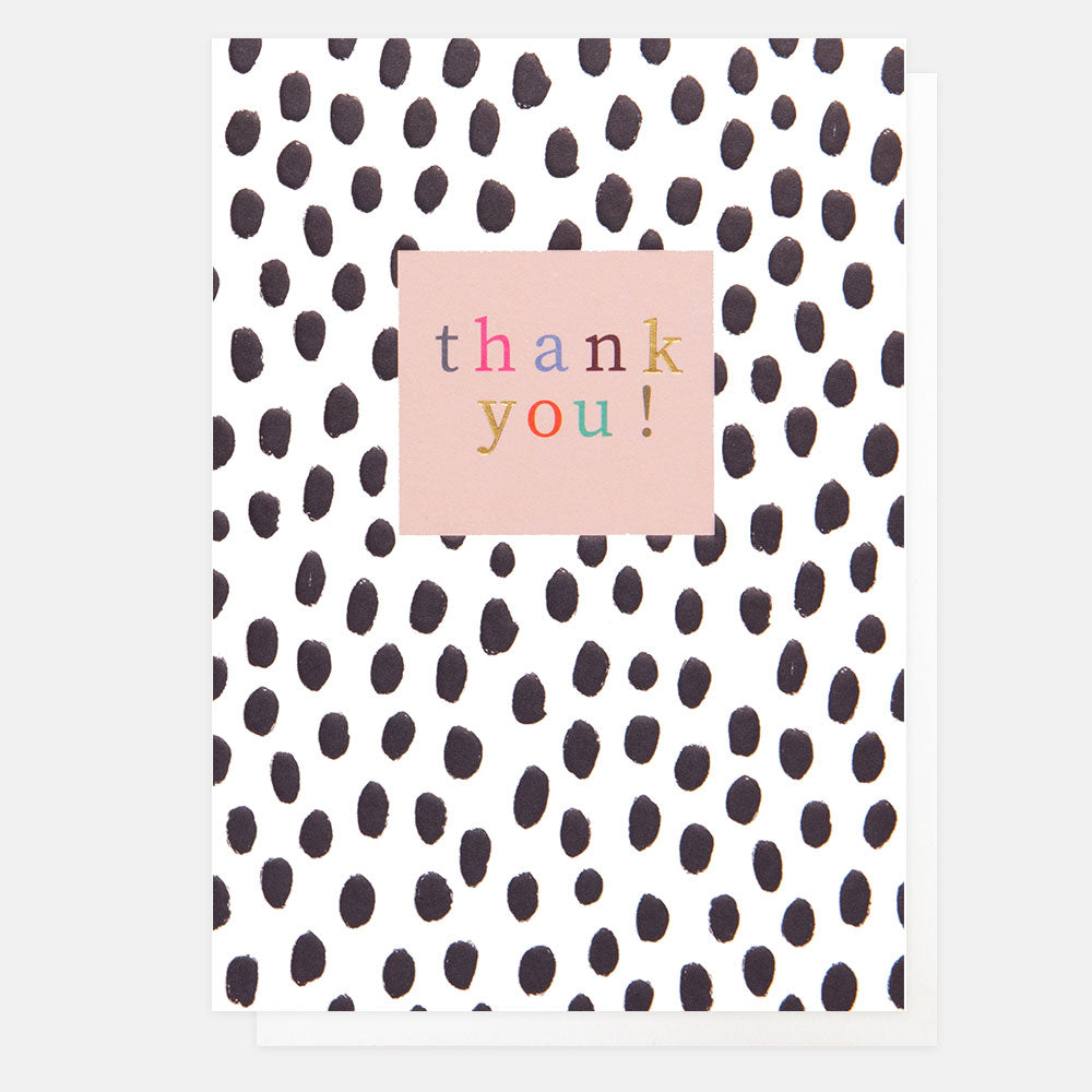 Monochrome Dots Thank You Card