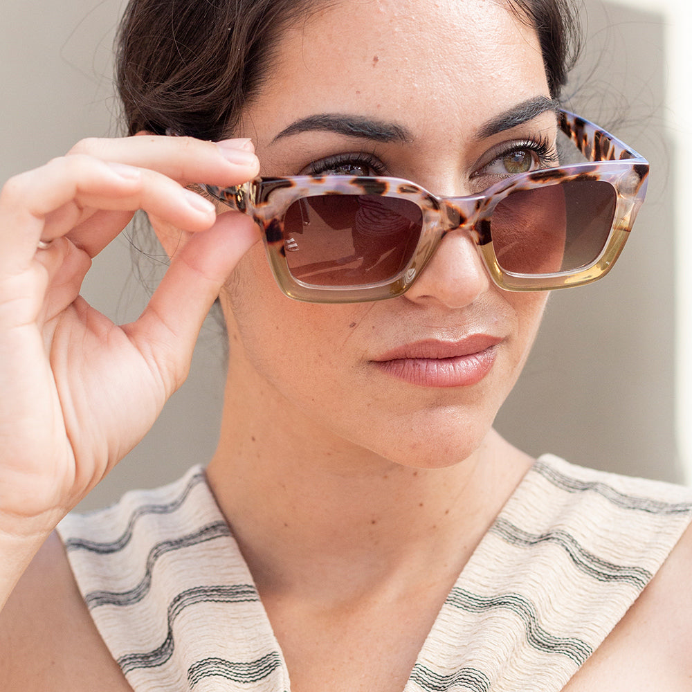 light tortoiseshell rosie sunglasses, made by Charly Therapy
