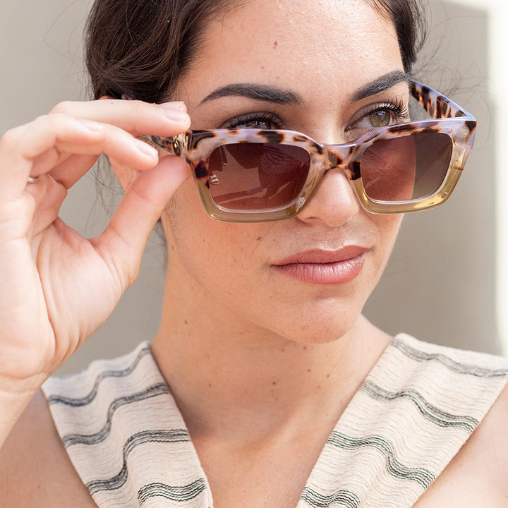 light tortoiseshell rosie sunglasses, made by Charly Therapy
