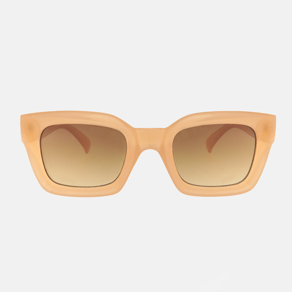 pink wide rectangular framed Rosie sunglasses, by Charly Therapy