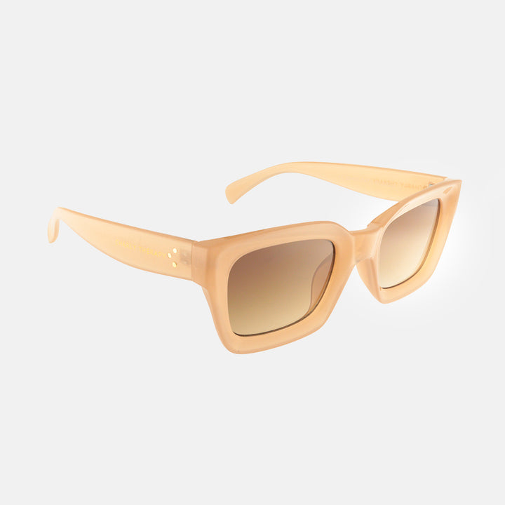 pink wide rectangular framed Rosie sunglasses, by Charly Therapy