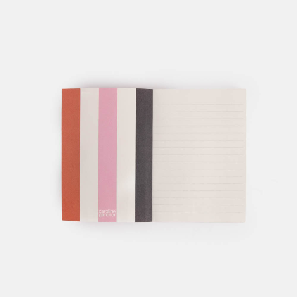 pale pink with colourful spots mini soft cover notebook