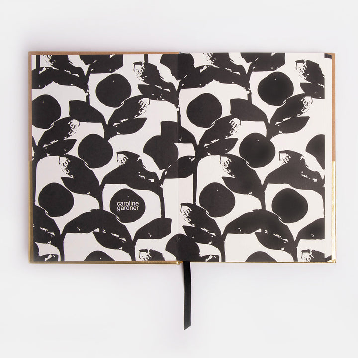 Kraft brown & gold slim hardback notebook