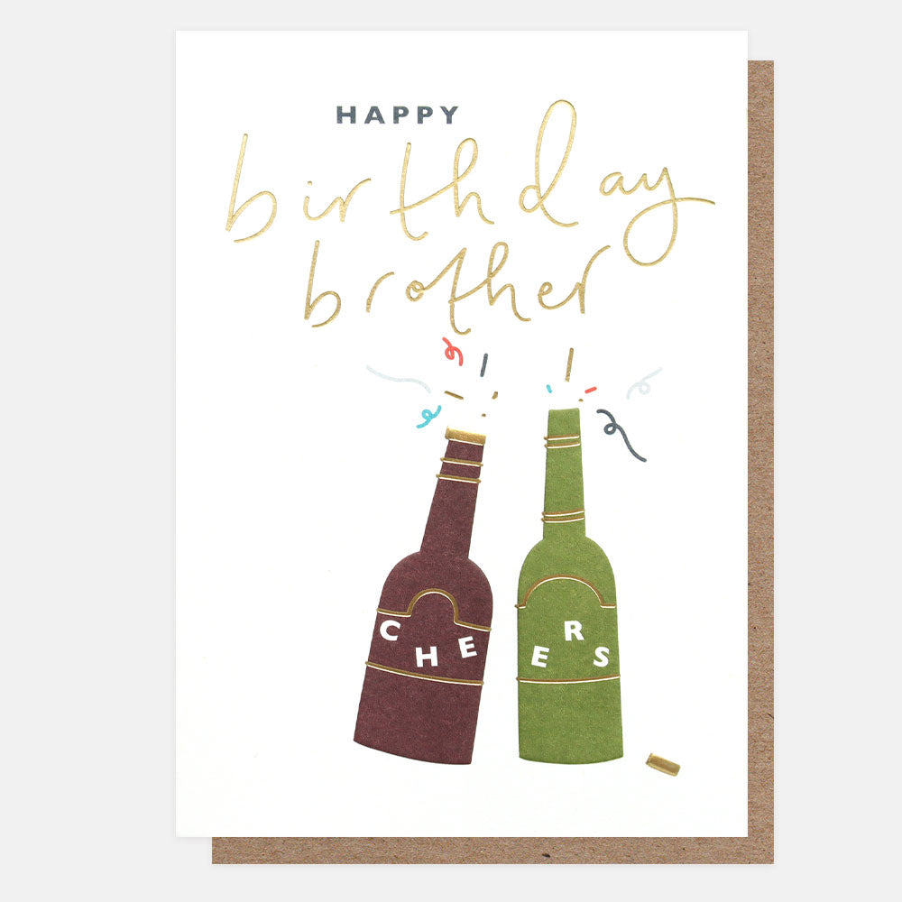 Bottles Birthday Card For Brother