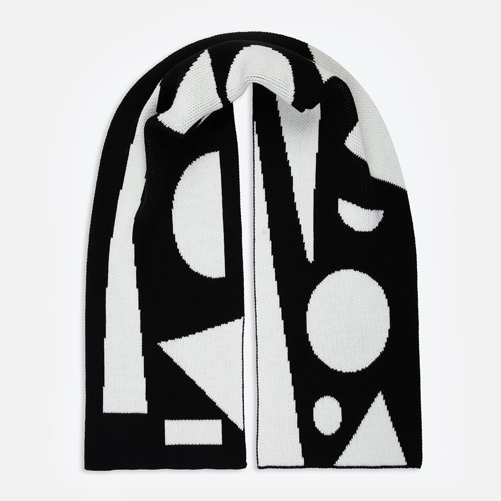 monochrome geometric shapes large scarf