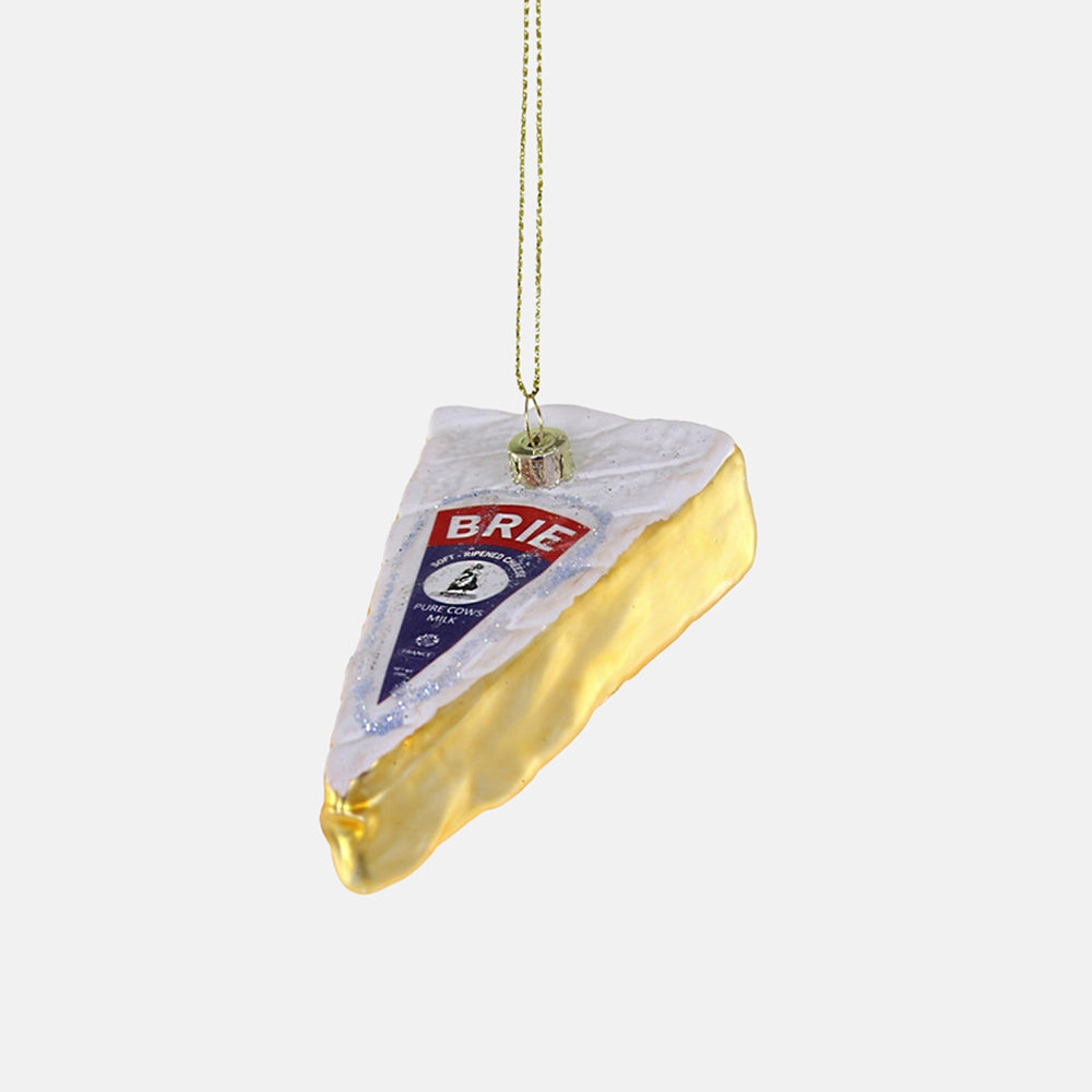 brie cheese glass hanging christmas tree decoration bauble