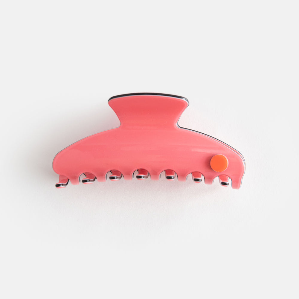 bright pink with black trim hair claw