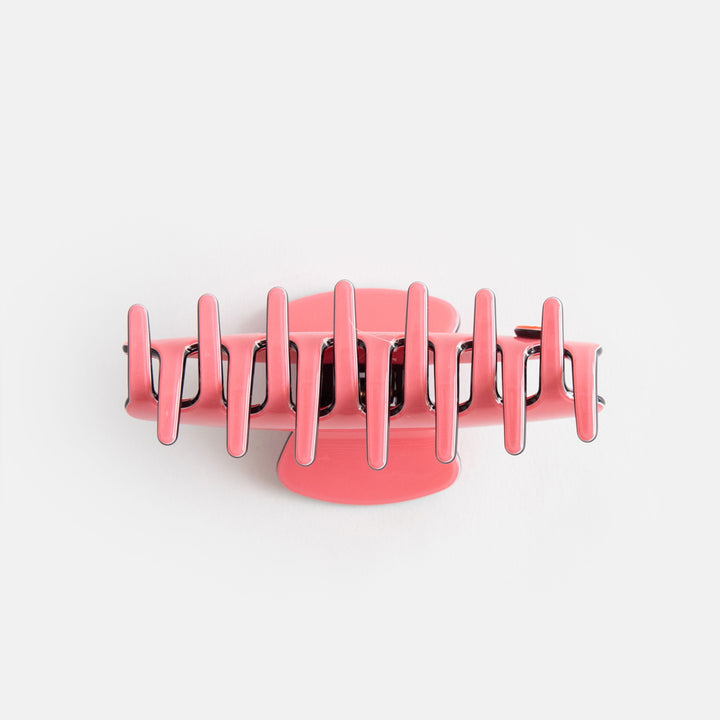 bright pink with black trim hair claw