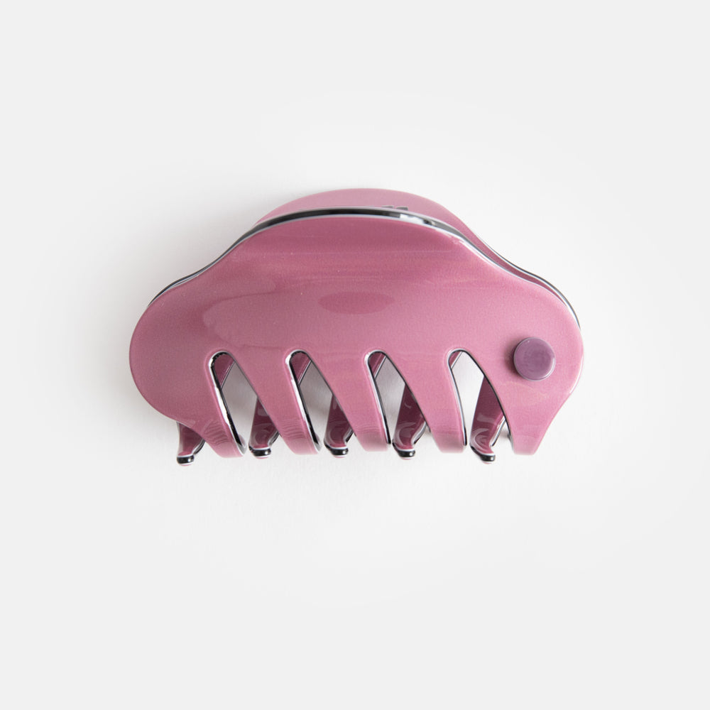 lilac with black trim hair claw with cutaway teeth