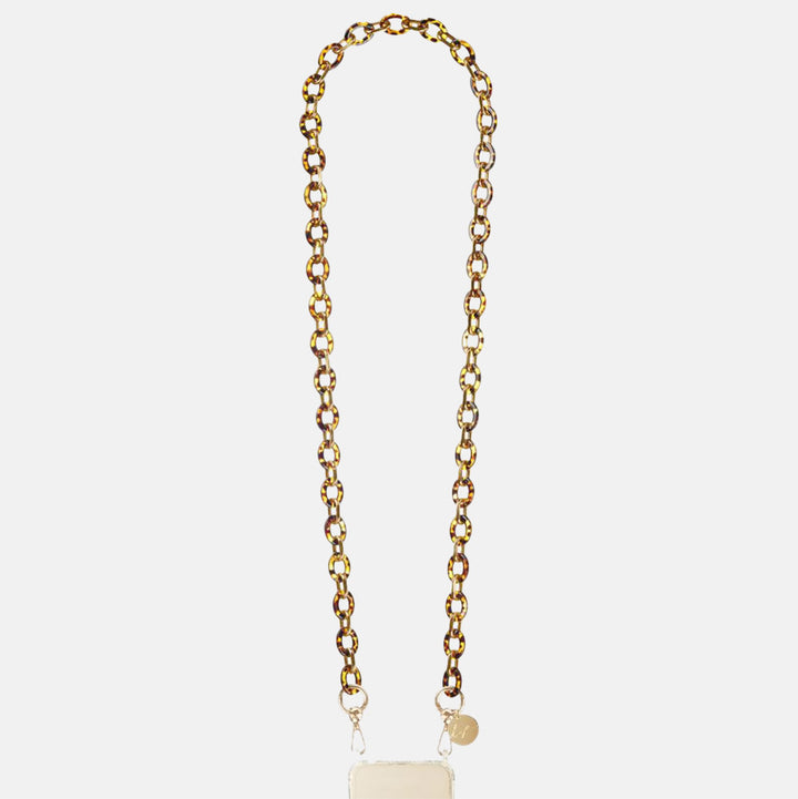 Cassy Tortoiseshell Resin Links Phone Chain