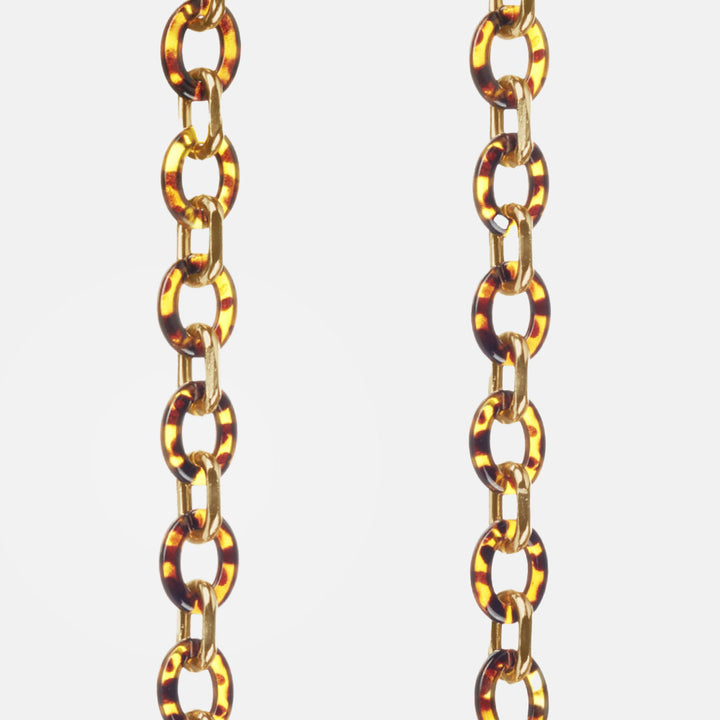 Cassy Tortoiseshell Resin Links Phone Chain