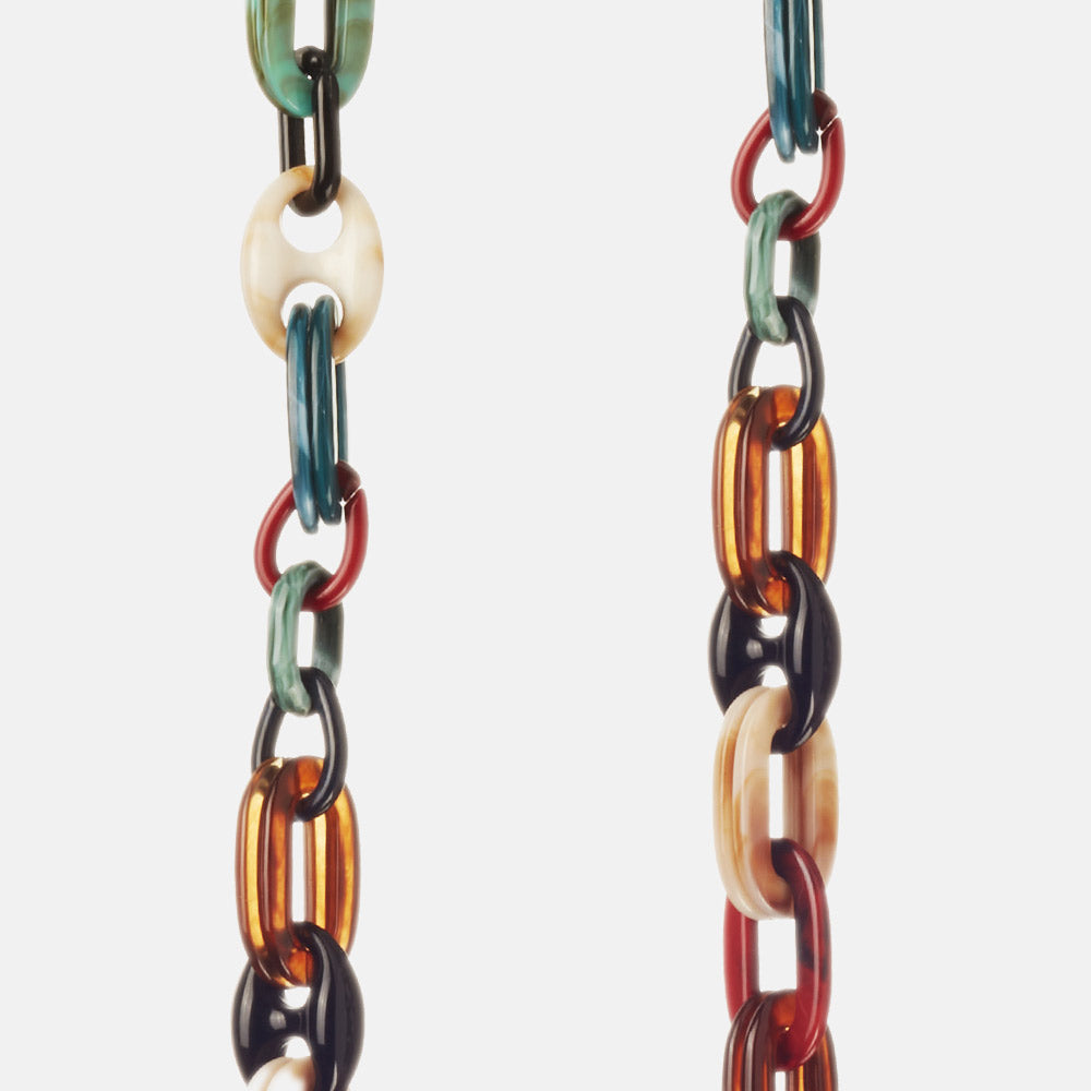 Ambre Multicolour Resin Links Phone Chain
