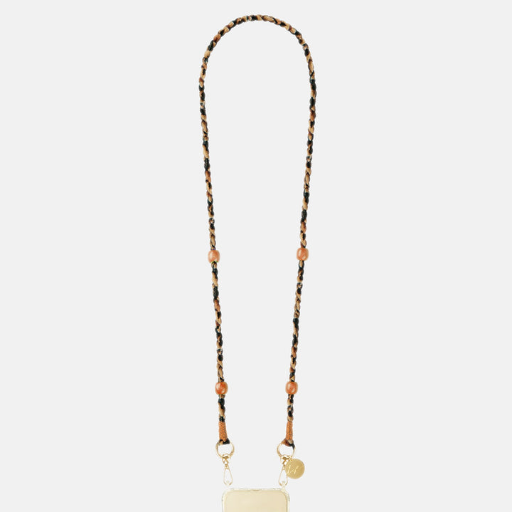 Leo Leopard Braided Cotton Phone Strap