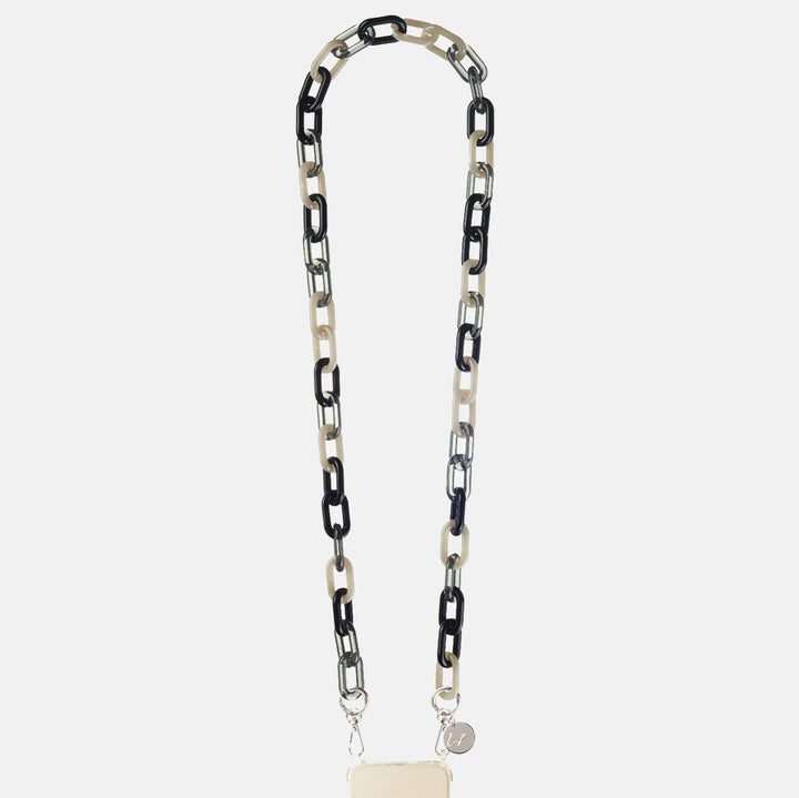 Celine Black/White Link Phone Chain