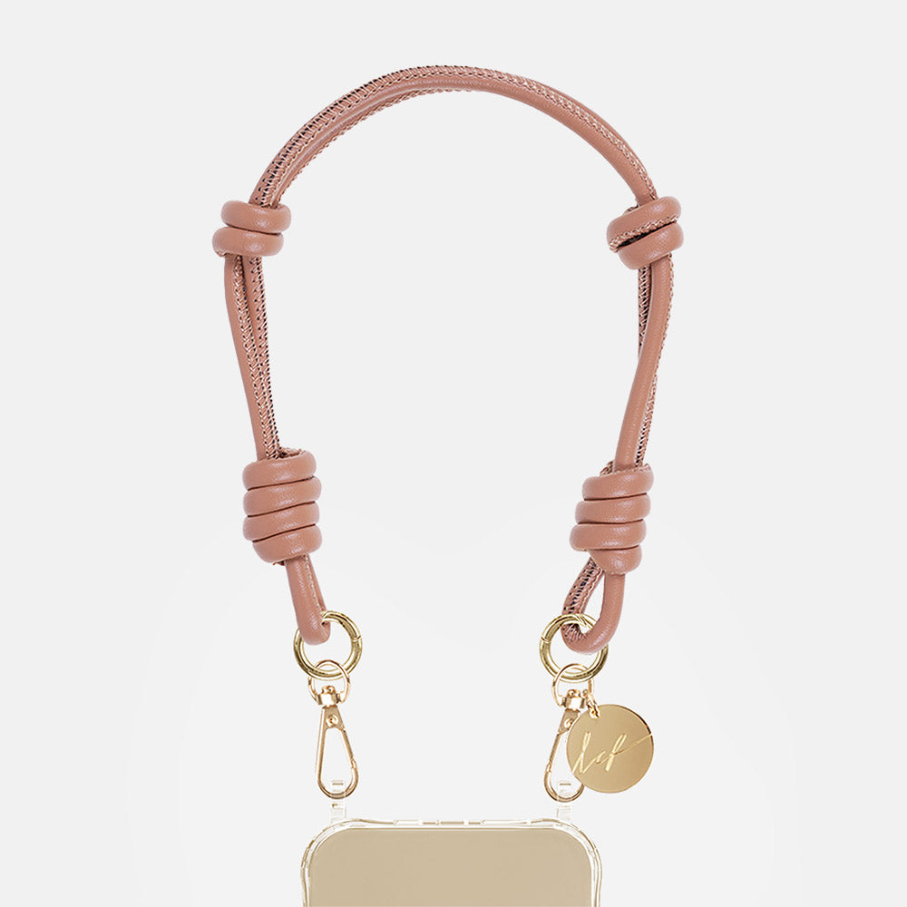 Nolan Camel Short Phone Wrist Strap