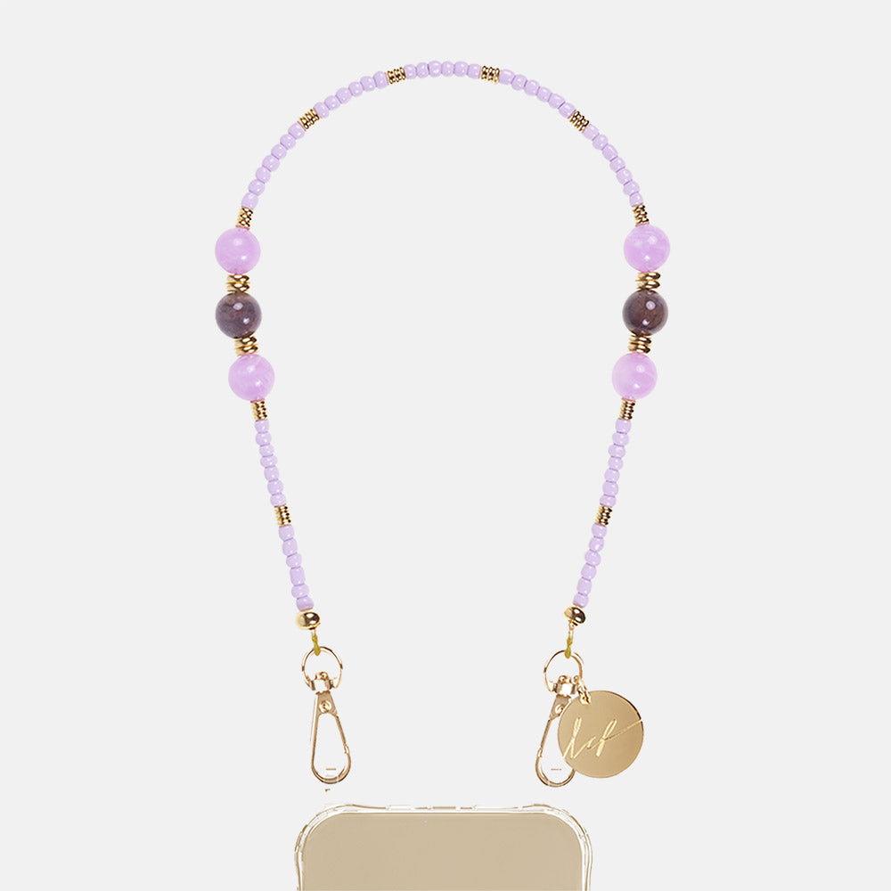 Iris Amethyst Light Purple Short Phone Wrist Strap