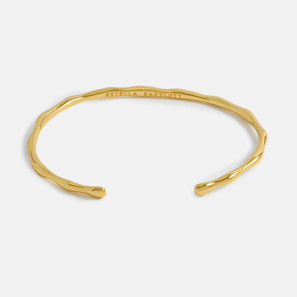 gold open bangle, made by estella bartlett