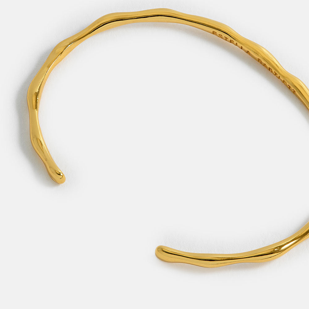 gold open bangle, made by estella bartlett
