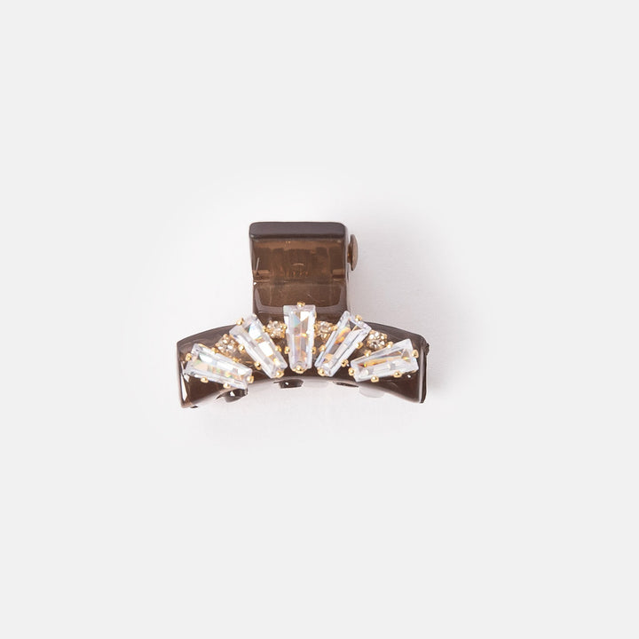 Hair clip with crystal embellishments on a white background