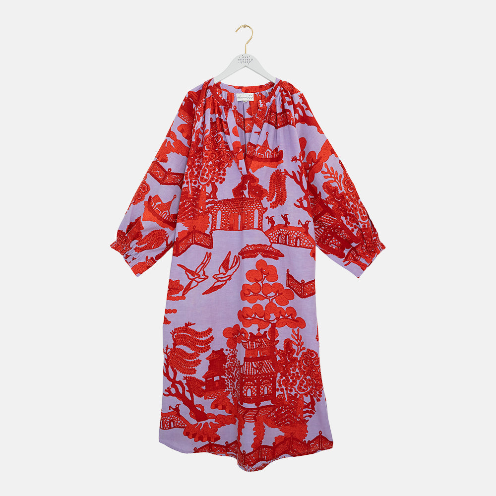 Violet Giant Willow Raglan Dress – Caroline Gardner