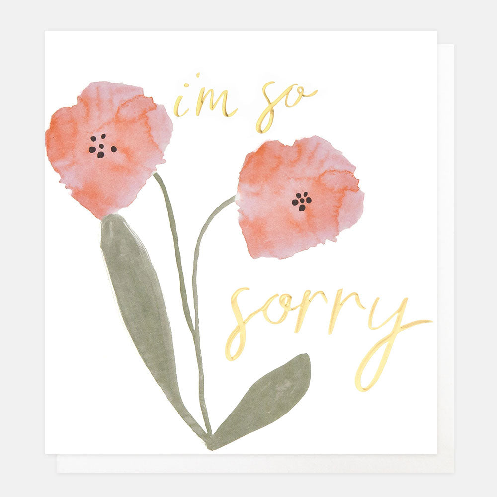 Watercolour Flowers Sympathy Card