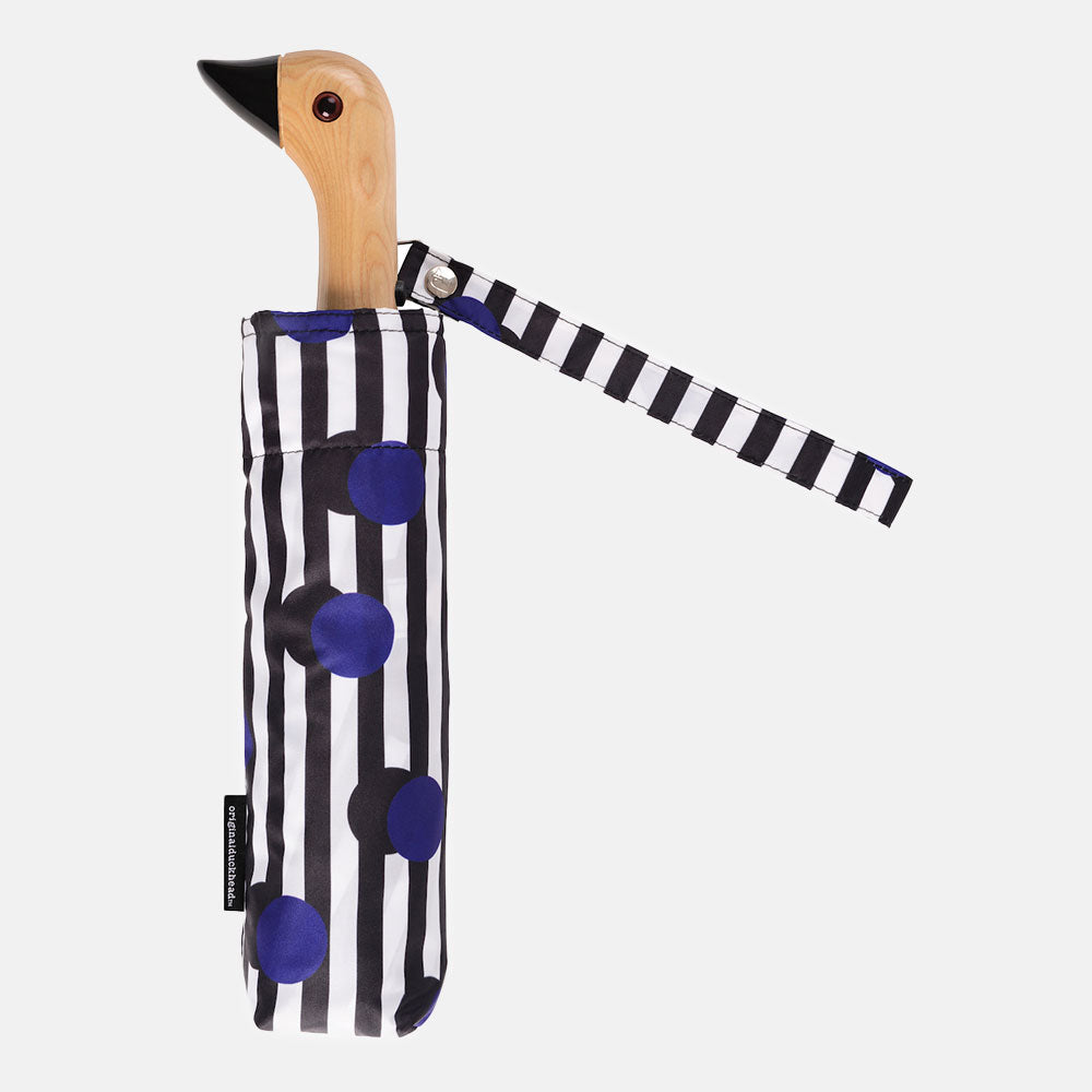duckhead polka dot and striped folding umbrella