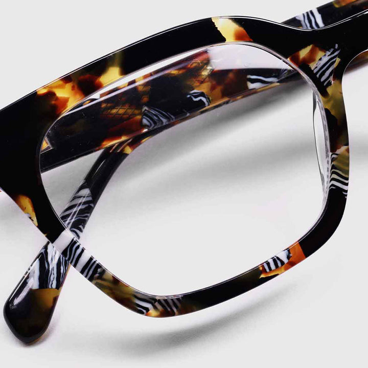 tortoiseshell & zebra print reading glasses made by Eyebobs