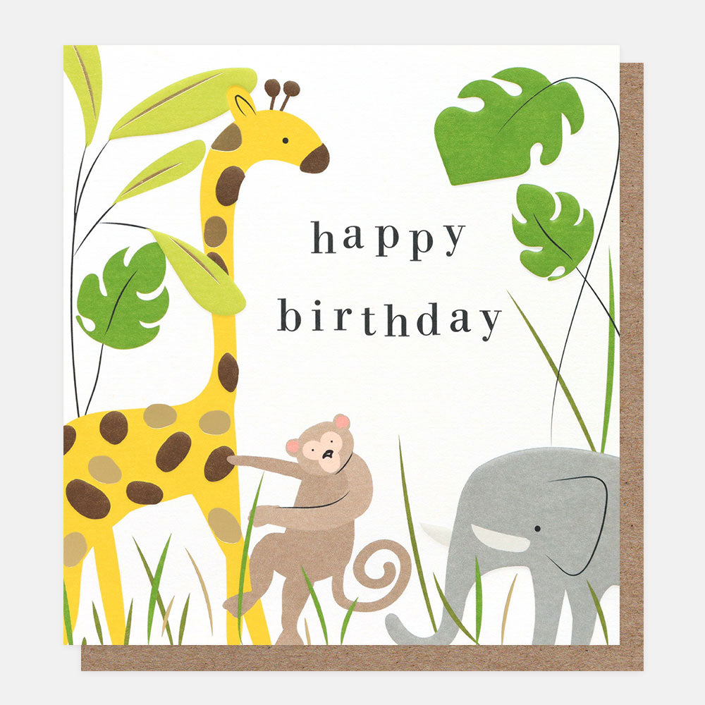 Jungle Animals Birthday Card